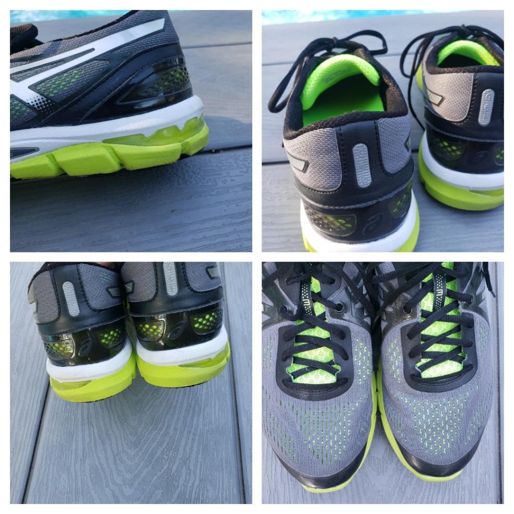 ASICS Mens Excel 33 Neon Green Running Shoes - Picture 5 of 8